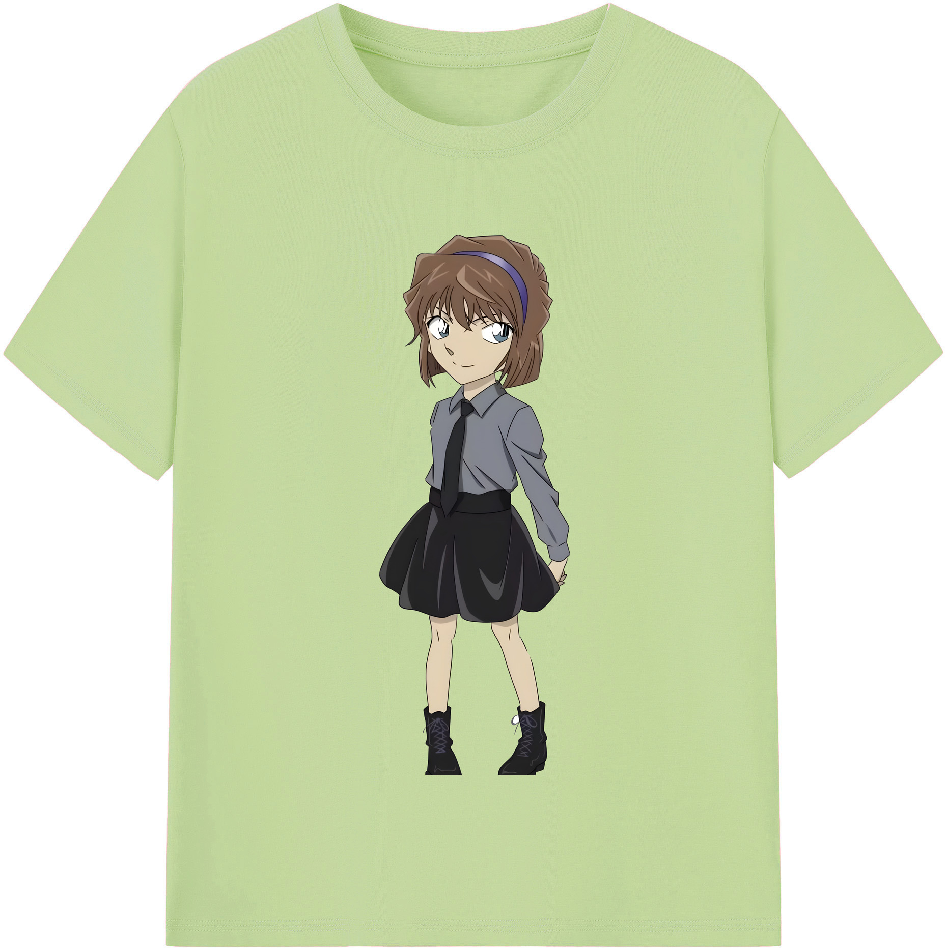 （画像用） 名探偵コナン 灰原 哀 はいばら あい Detective Conan Anita Hailey、Vi Graythorn Haibara Ai 綿100％半袖Tシャツ（フロントプリント）